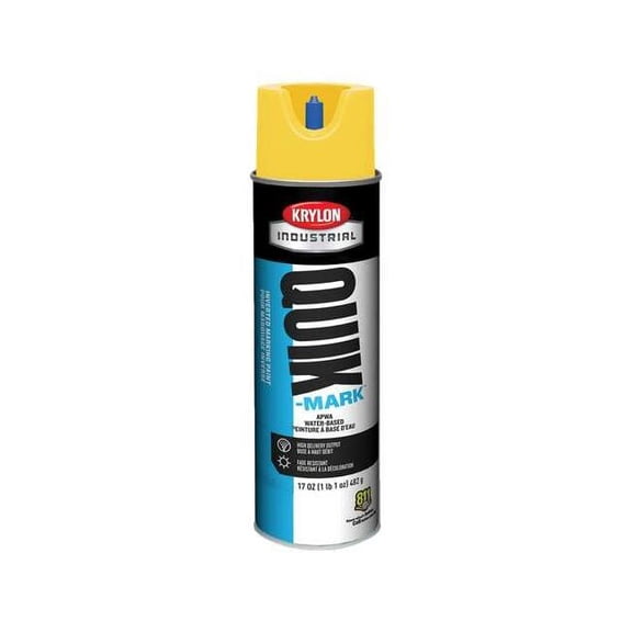 Inverted Marking Paint, 17 oz., Utility Yellow, Water -Based