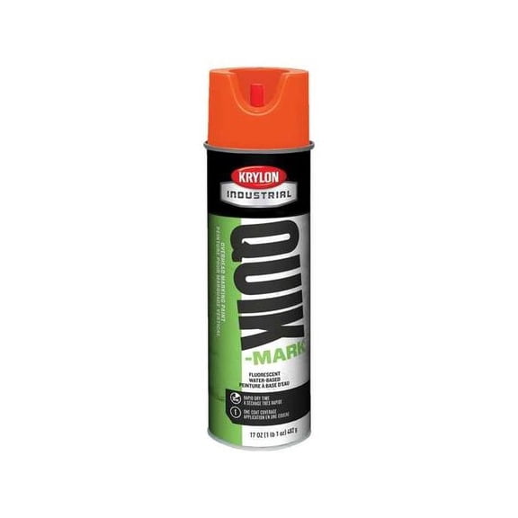 Over Head Marking Paint, 17 oz., Fluorescent Red/Orange, Water -Based