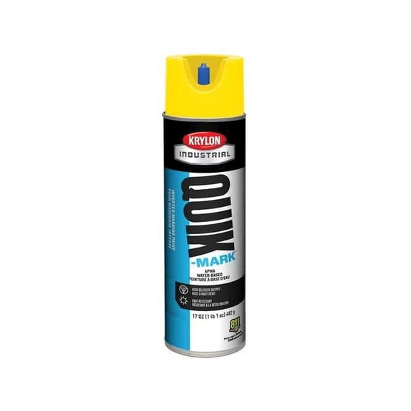 Inverted Marking Paint, 17 oz., High Visibility Yellow, Water -Based