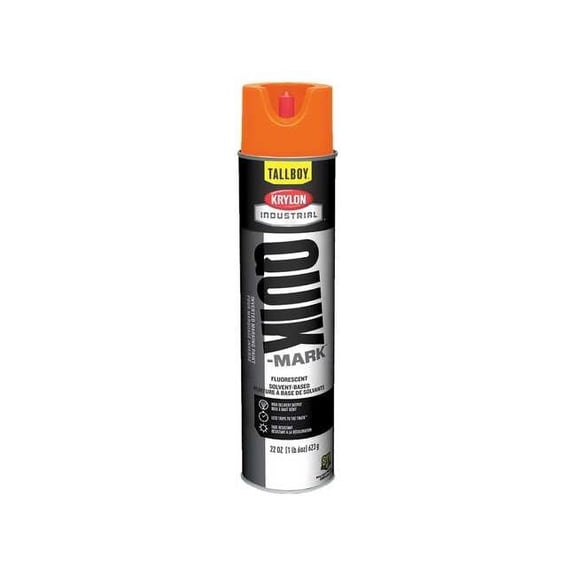 Inverted Marking Paint, 22 oz., Fluorescent Orange, Solvent -Based