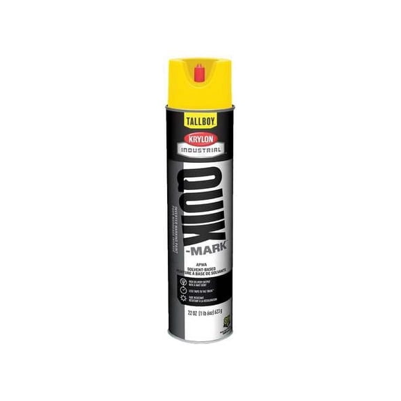 Inverted Marking Paint, 22 oz., High Visibility Yellow, Solvent -Based