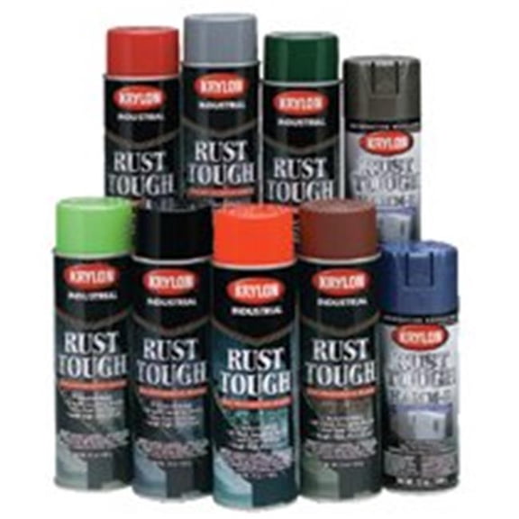 Krylon Industrial Rust Tough Aerosol Enamel, 15-oz. Aerosol Can, Safety Orange (OSHA), Gloss - 6 CN (425-K00559007)