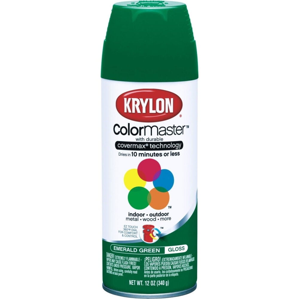 Krylon Acryli-Quik Acrylic Lacquer 12Oz Gloss Sheen Emerald Green