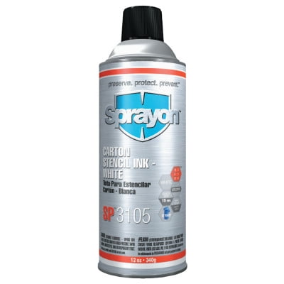 Stencil Inks, 12 oz Aerosol Can, White