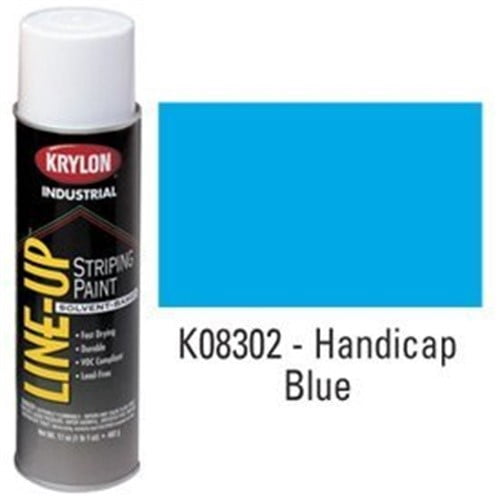 Krylon K08302 HANDICAP BLUE PVMNT SOLVENT BASED STRIPING PAINT