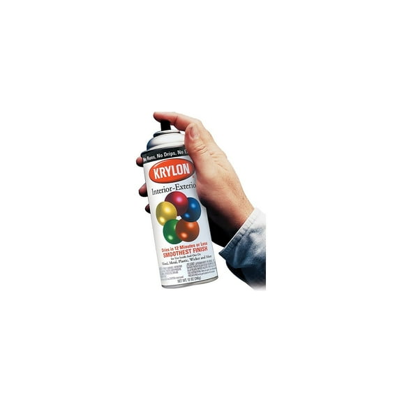 Krylon Industrial Spray Paint, Black, Gloss, Solvent, 12 oz K01601A07