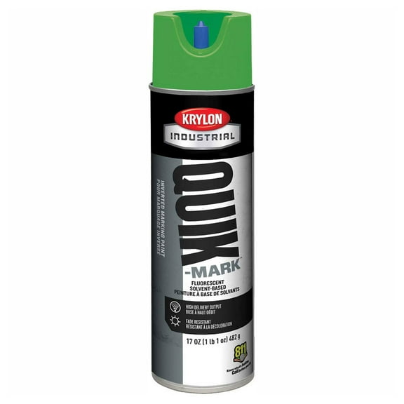 Inverted Marking Paint, 17 oz., Fluorescent Green, Solvent -Based