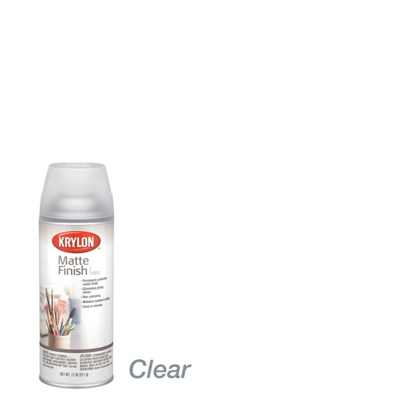 Krylon Matte Finish Spray Coating, Matte, Clear, 11 oz
