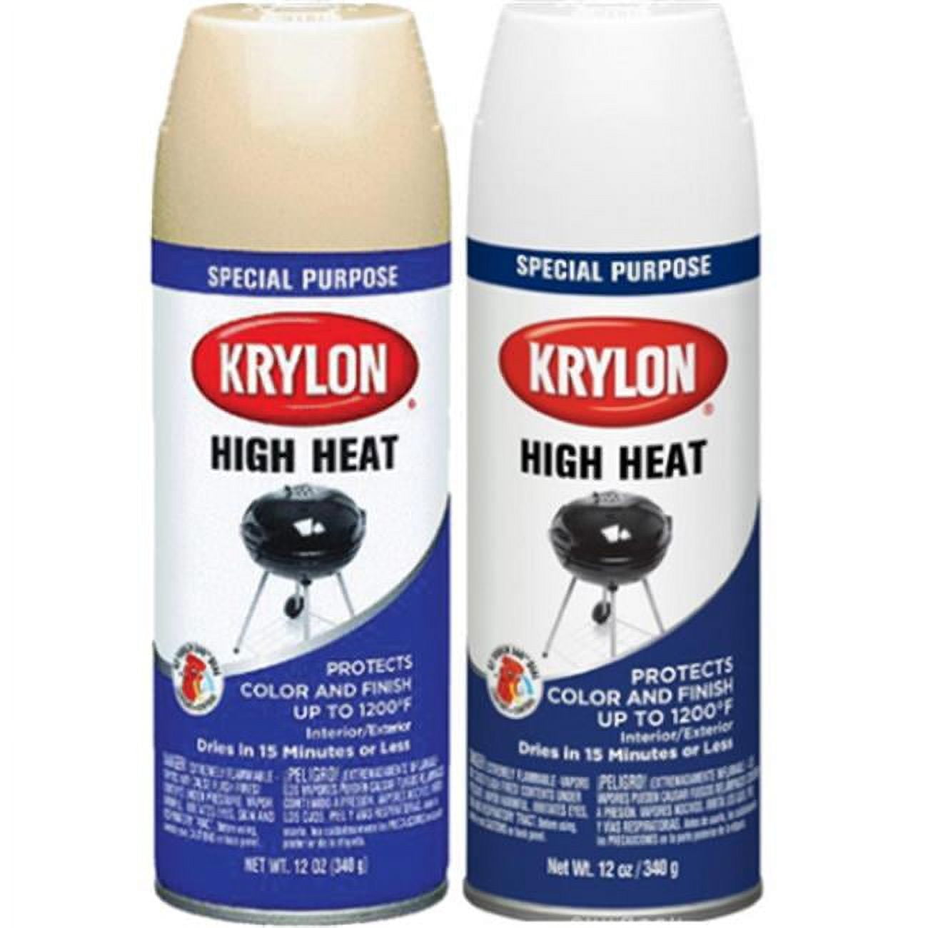 Krylon K01505000 12 oz High Heat White Spray Paint