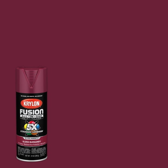 Krylon K02704007 Krylon Fusion All-In-One Burgundy Gloss 12 oz. Spray Paint, Multi-Surface, (1 Piece, 1 Pack)