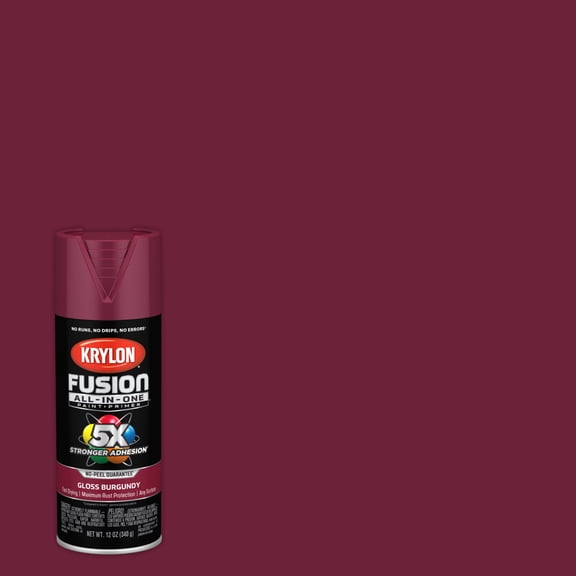 Krylon Fusion All-In-One, Gloss, Burgundy, 12 oz