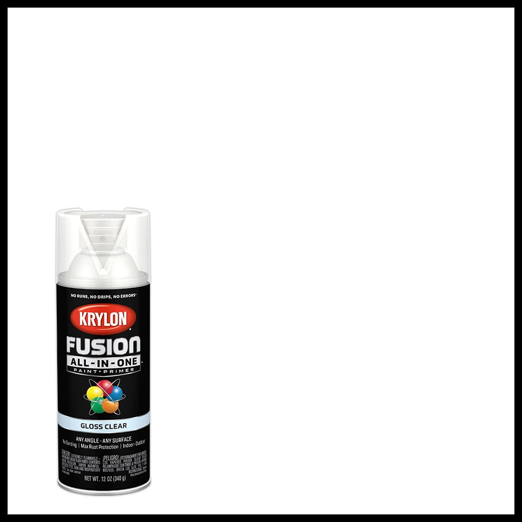 Krylon K02705007 Fusion All-In-One Spray Paint for Indoor/Outdoor Use,  Gloss Clear 12 Ounce (Pack of 1) (Packaging may vary)