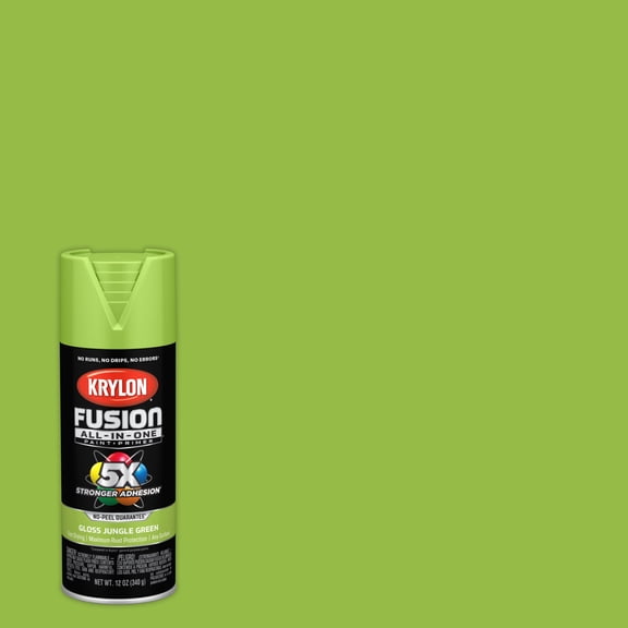 Krylon Fusion All-In-One, Gloss, Jungle Green, 12 oz
