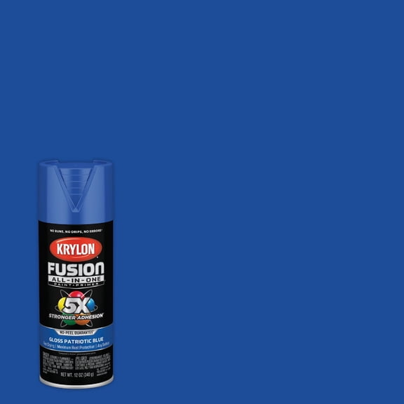 Krylon K02716007 Fusion All-In-One Spray Paint for Indoor/Outdoor Use, Gloss Patriotic Blue