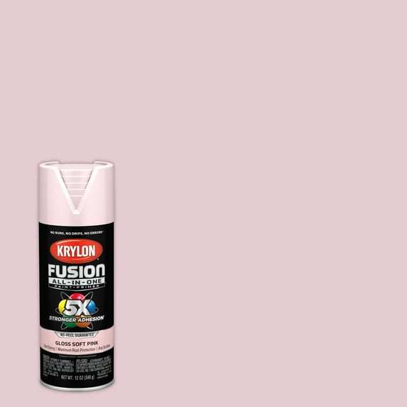 Krylon K02717007 Krylon Fusion All-In-One Pink Blush Gloss 12 oz Spray Paint, Multi-Surface, (1 Piece, 1 Pack)