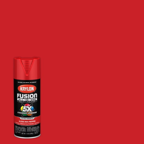 Krylon Fusion All-In-One, Gloss, Red Pepper, 12 oz