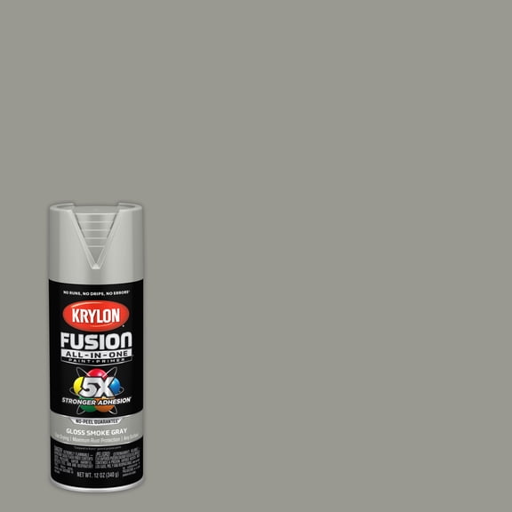 Krylon K02723007 Krylon Fusion All-In-One Smoke Gray Gloss 12 oz Spray Paint, Multi-Surface, (1 Piece, 1 Pack)