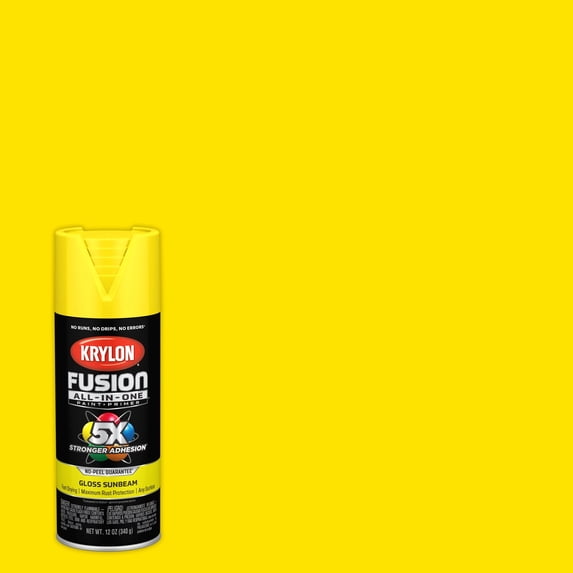 Krylon K02725007 Krylon Fusion All-In-One Sunbeam Gloss 12 oz. Spray Paint, Multi-Surface, (1 Piece, 1 Pack)