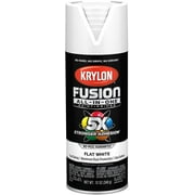 Krylon K02730007 Fusion All-In-One Spray Paint for Indoor/Outdoor Use, Flat White