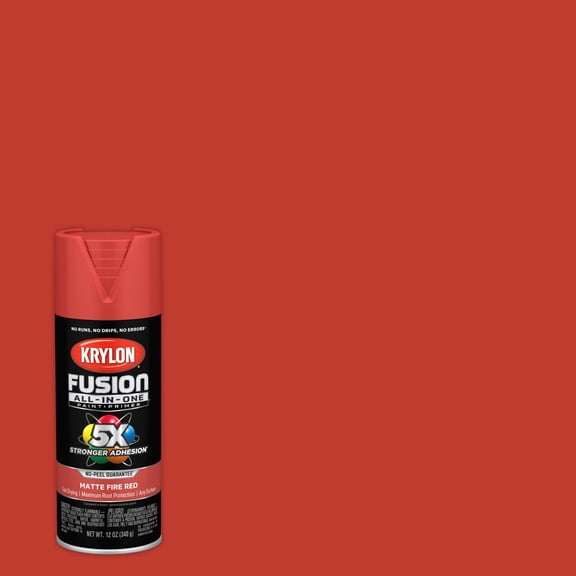 Krylon K02756007 Fusion All-In-One, Matte, Fire Red, 12 oz, Spray Paint, Multi-Surface, (1 Piece, 1 Pack)
