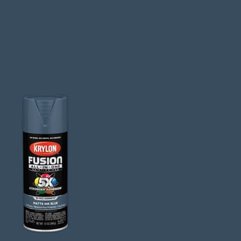 Krylon K02758007 Krylon Fusion All-In-One Ink Blue Matte 12 oz Spray Paint, Multi-Surface, (1 Piece, 1 Pack)