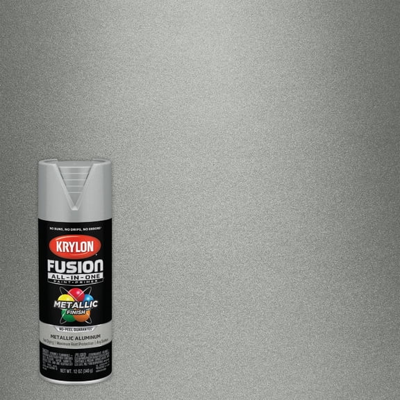 Krylon K02766007 Fusion All-In-One Spray Paint for Indoor/Outdoor Use, Metallic Aluminum Silver
