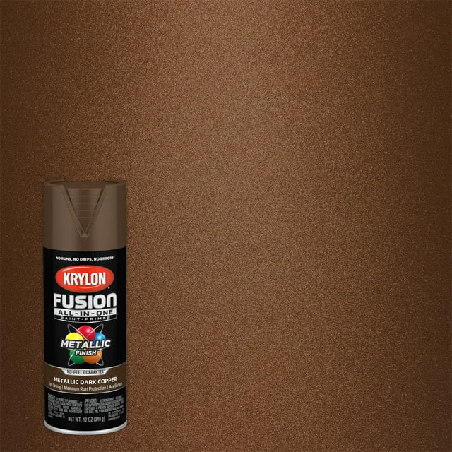 Krylon K02767007 Krylon Fusion All-In-One Metallic Dark Copper Metallic 12 oz Spray Paint, Multi-Surface, (1 Piece, 1 Pack)