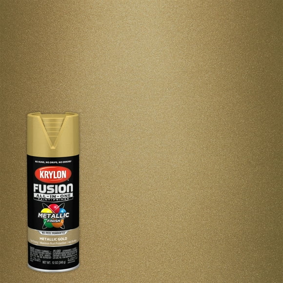 Krylon K02770007 Fusion All-In-One Metallic, Metallic, Gold, 12 oz, Spray Paint, Multi-Surface, (1 Piece, 1 Pack)