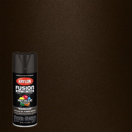 Krylon Fusion All-In-One Metallic, Metallic, Oil Rubbed Bronze, 12 oz