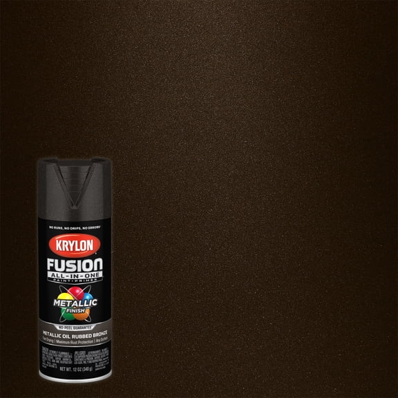 Krylon Fusion All-In-One Metallic, Metallic, Oil Rubbed Bronze, 12 oz