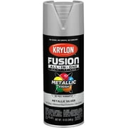 Krylon K02773007 Fusion All-In-One Spray Paint for Indoor/Outdoor Use, Metallic Silver 12 Ounce Pack of 1