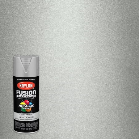 Krylon Fusion All-In-One Metallic, Metallic, Silver, 12 oz