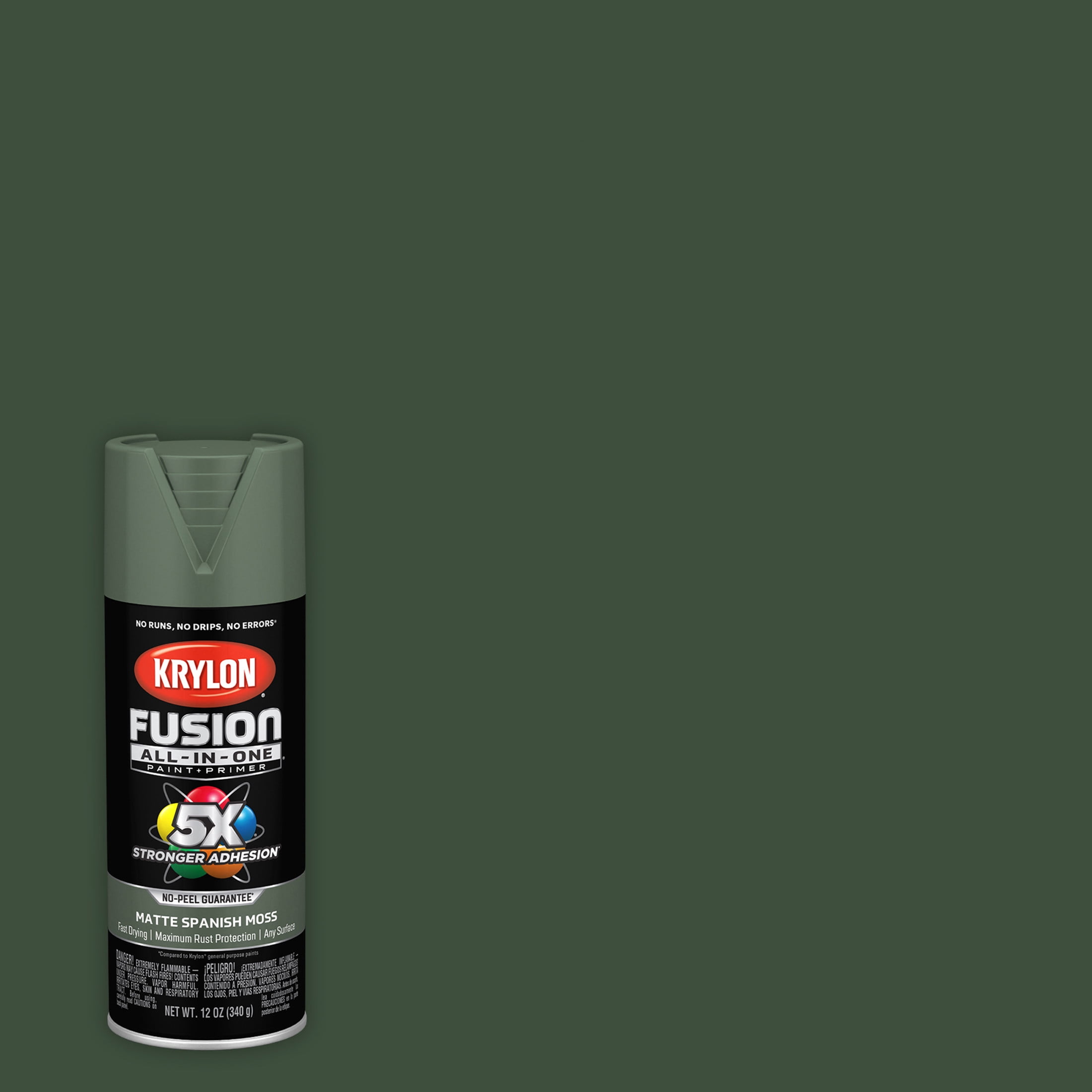 Krylon Fusion All-In-One, Matte, Spanish Moss, 12 oz