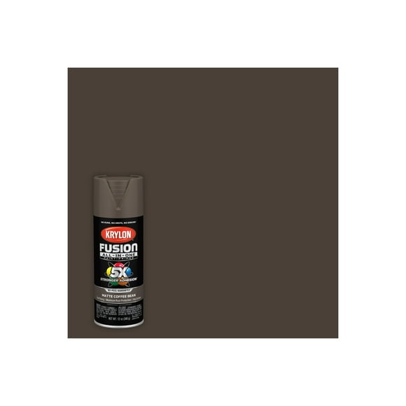 Krylon K02900007 Krylon Fusion All-In-One Coffee Bean Matte 12 oz. Spray Paint, Multi-Surface, (1 Piece, 1 Pack)