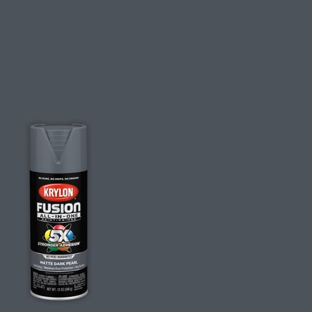 Krylon Fusion All-In-One, Matte, Dark Pearl, 12 oz