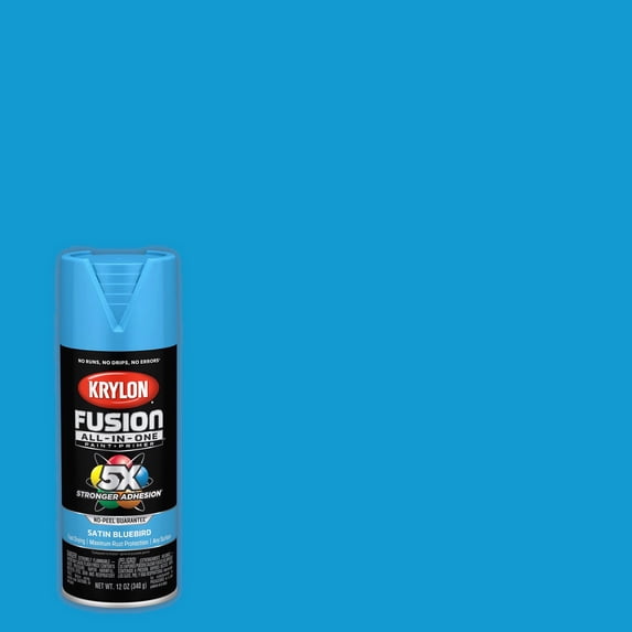 Krylon K02941007 Krylon Fusion All-In-One Bluebird Satin 12 oz. Spray Paint, Multi-Surface, (1 Piece, 1 Pack)
