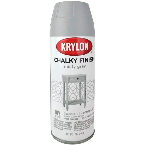 Krylon K04102000 12 Oz Misty Gray Chalky Finish Spray Paint
