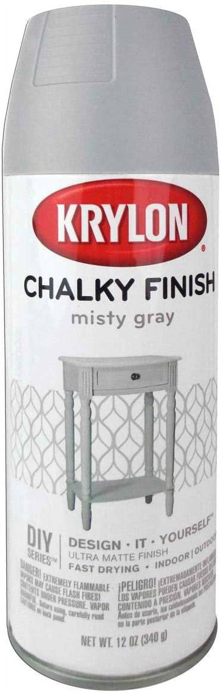 Buy Krylon 4102 Chalk Spray Paint, Misty Gray, 12 oz, Can Misty Gray