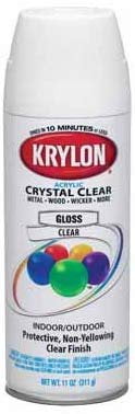 Krylon K05130100 Decorator Crystal Clear Gloss Finish Spray Paint Pack of 6 — Interior & Exterior Use, Professional Finish