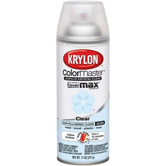 Krylon K05130107 ColorMaster Acrylic Crystal Clear, Gloss, Clear, 11 oz.