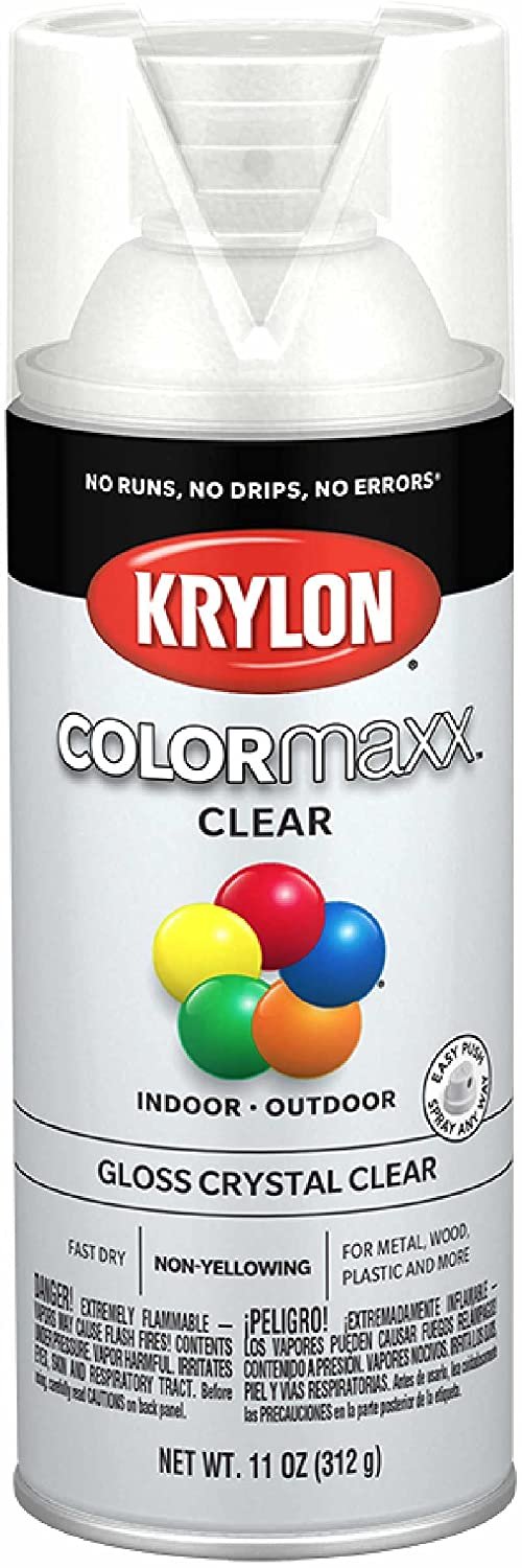 Krylon K05515007 COLORmaxx Acrylic Clear Finish for Indoor/Outdoor