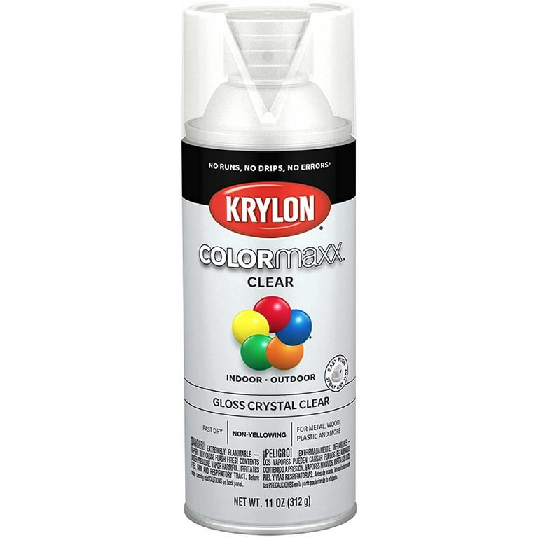 Krylon K01303007 Acrylic Spray Paint Crystal Clear in 11-Ounce Aerosol,  Gloss Large Can, 11 Ounce (Pack of 1)