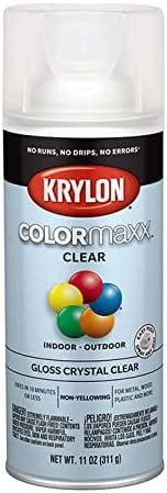 Krylon K05515007 COLORmaxx Crystal Clear Gloss 12 oz Spray Paint, 6 Pack