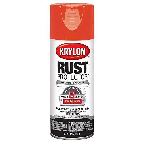 Krylon K06900907 Rust Protector and Preventative Enamels Gloss, 12 Ounce Orange