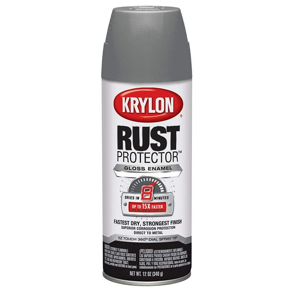 Krylon K06901807 Rust Protector and Preventative Enamels Gloss, Smoke Gray
