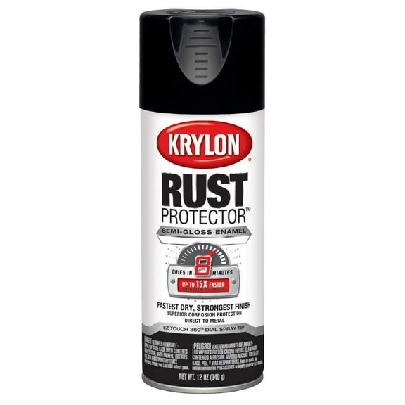 Krylon K06902100 Rust Protector and Preventative Enamels, Semi-Gloss Black