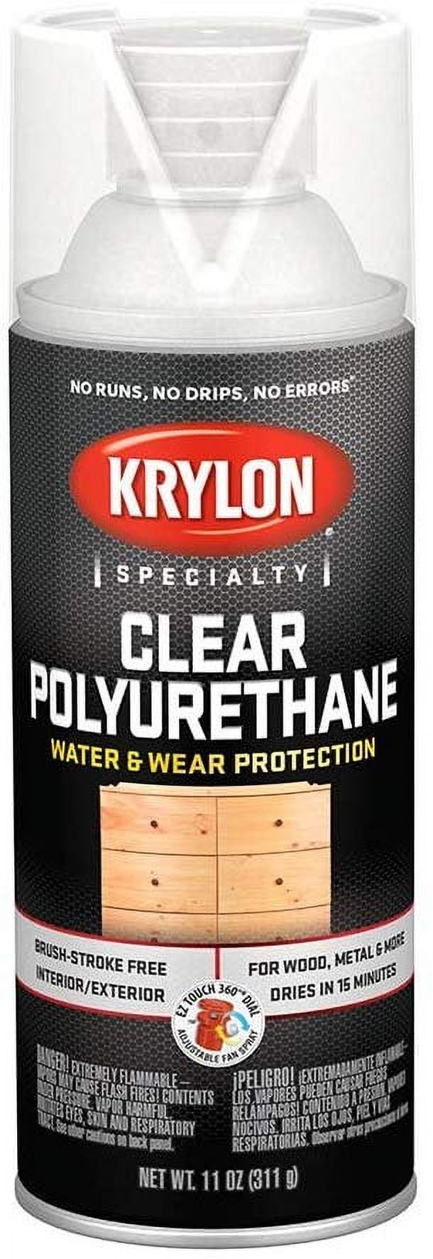 Krylon K07006007 Clear Polyurethane Gloss Finish, 11 Ounce