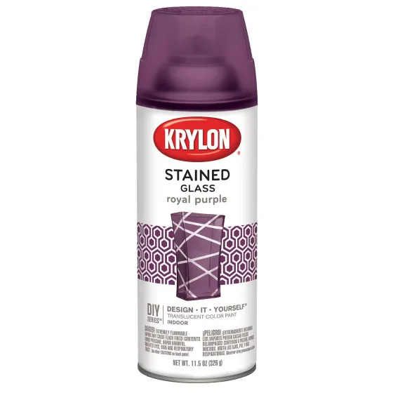Krylon K09027000 Stained Glass Spray Paint Stained Glass Royal Purple
