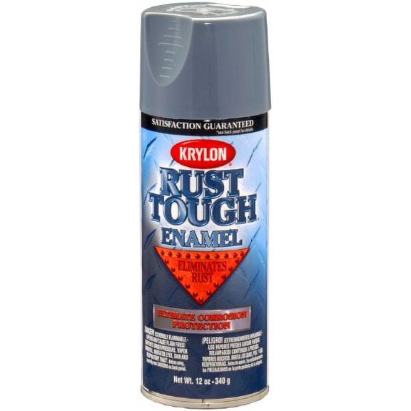 Krylon K09206007 'Rust Tough' Battleship Gray Rust Preventive Enamel - 12 oz. Aerosol,12 Ounce (Packaging may vary)