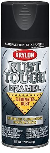 Krylon K09218007 'Rust Tough' Flat Black Rust Preventive Enamel - 12 oz ...